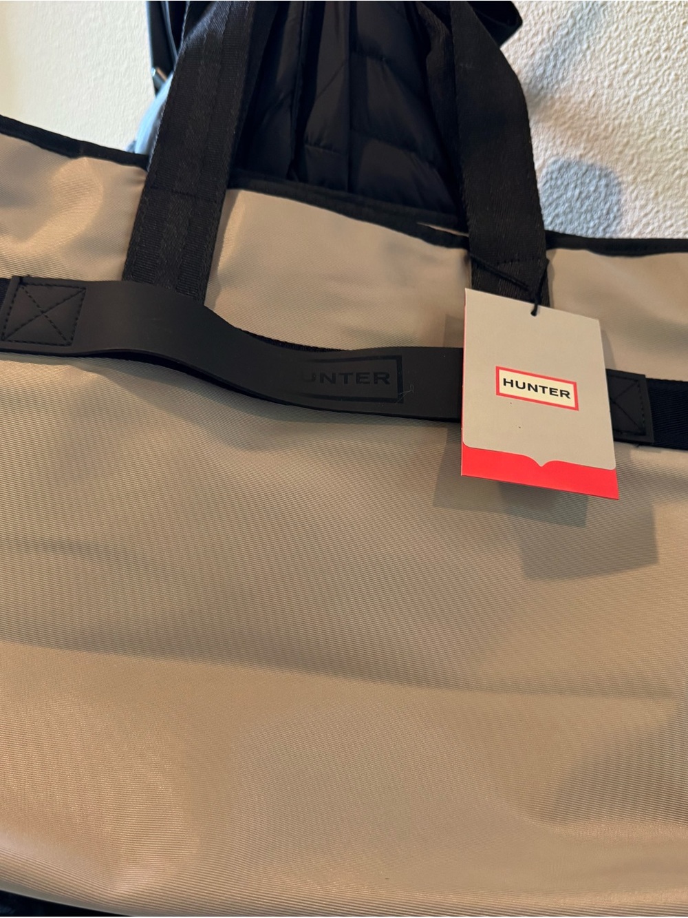 Hunter taupe and Black Contrast Tote - Picture 2 of 8
